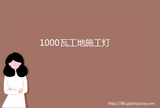 1000瓦工地施工灯